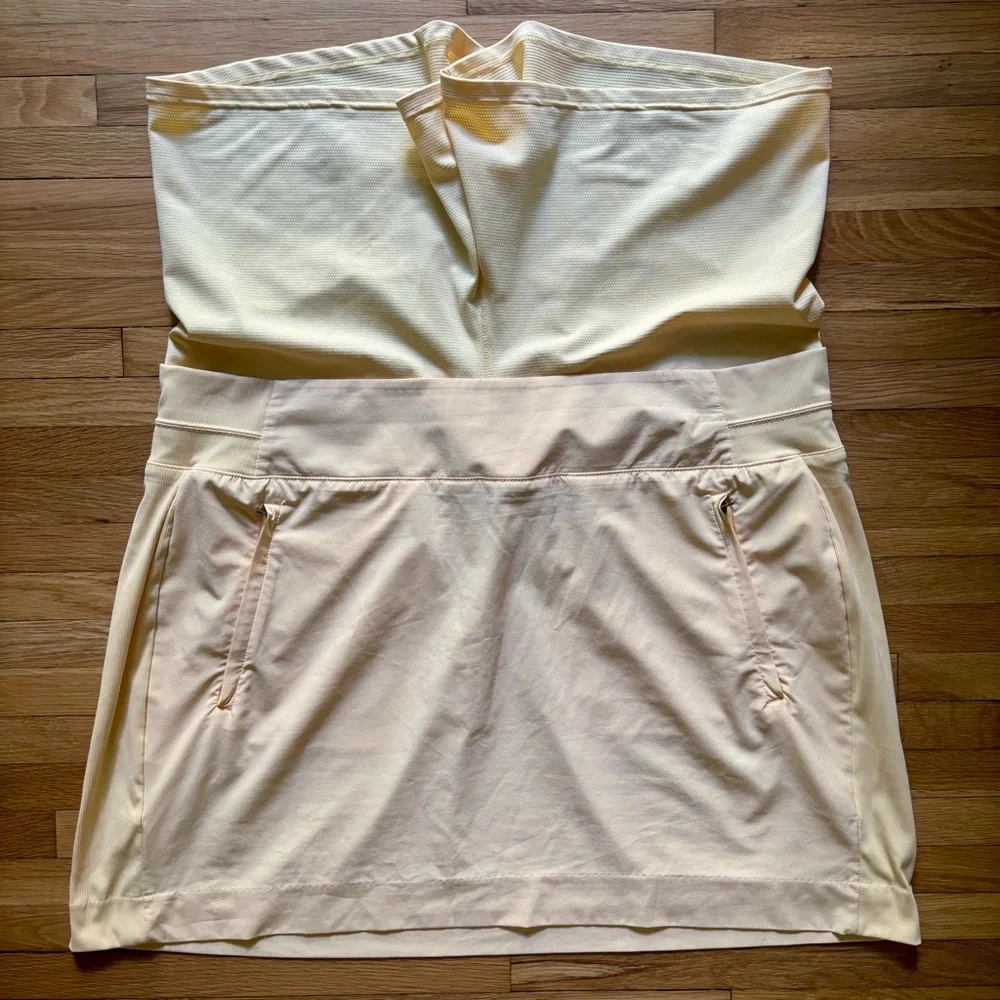 Athleta‎ Brooklyn Butter Yellow Tennis Skort Womens 20 Pickleball Activewear Gym